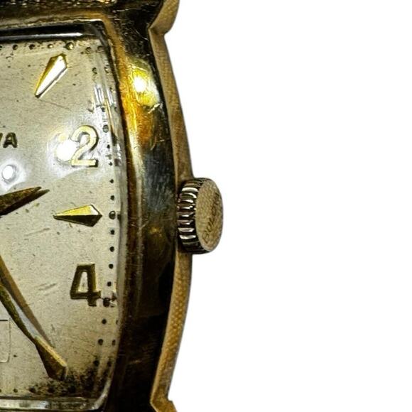 1950 - BULOVA - Vintage Manual Wrist Watch Genuine Lizard Band main image 11